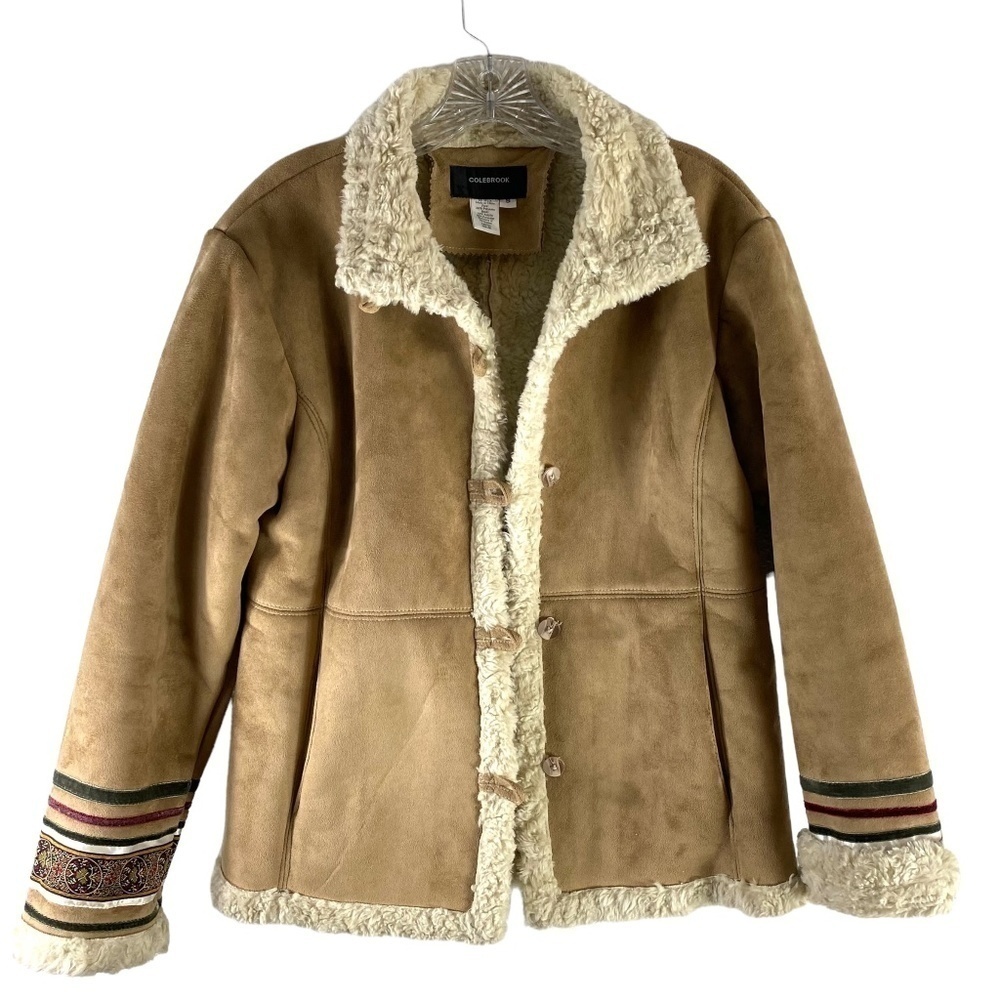 Colebrook Penny Lane Faux Fur Shearling Jacket Coat SZ S - Picture 1 of 7